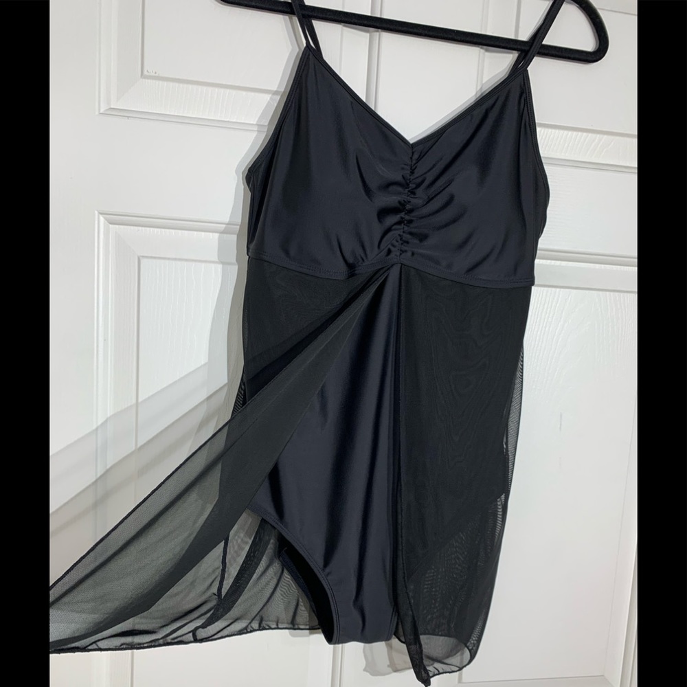 Black Fly-Away Swim Suit